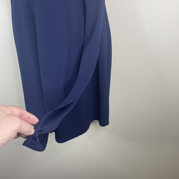 Womens Side Knot Sheath Dress XLarge Navy Blue Timeless Classic Career Night Out - Picture 4 of 7